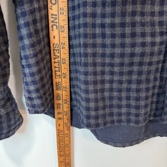 Faherty Men's Reversible Belmar Shirt Carbon Navy Check Button Down - Picture 7 of 7
